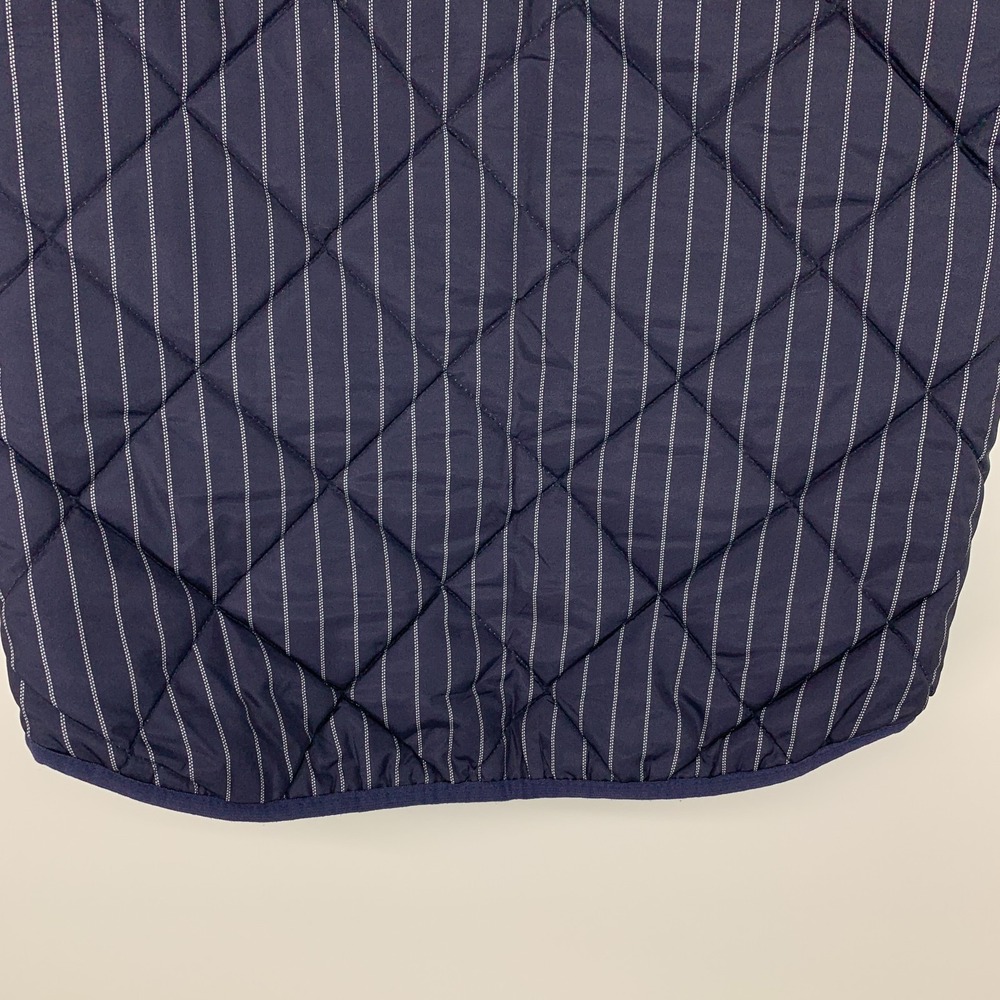 Thread & Supply Vest Womens Size Small Puffer Blue Stripe Full Zip Preppy - Picture 9 of 9